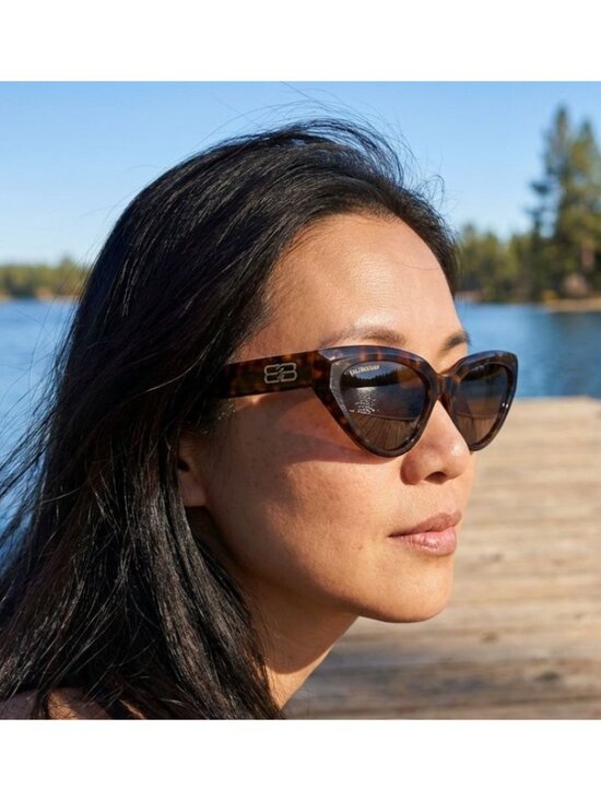 NEW BALENCIAGA SUNGLASSES BB0270S 002 WOMEN CAT EYE HAVANA/BROWN EYEWEAR main image 5
